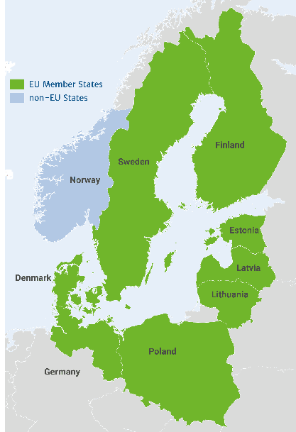 Itämeri Interreg ohjelma-alue