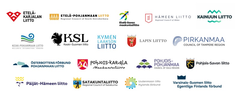 Kaikkien Suomen maakuntien liittojen logot