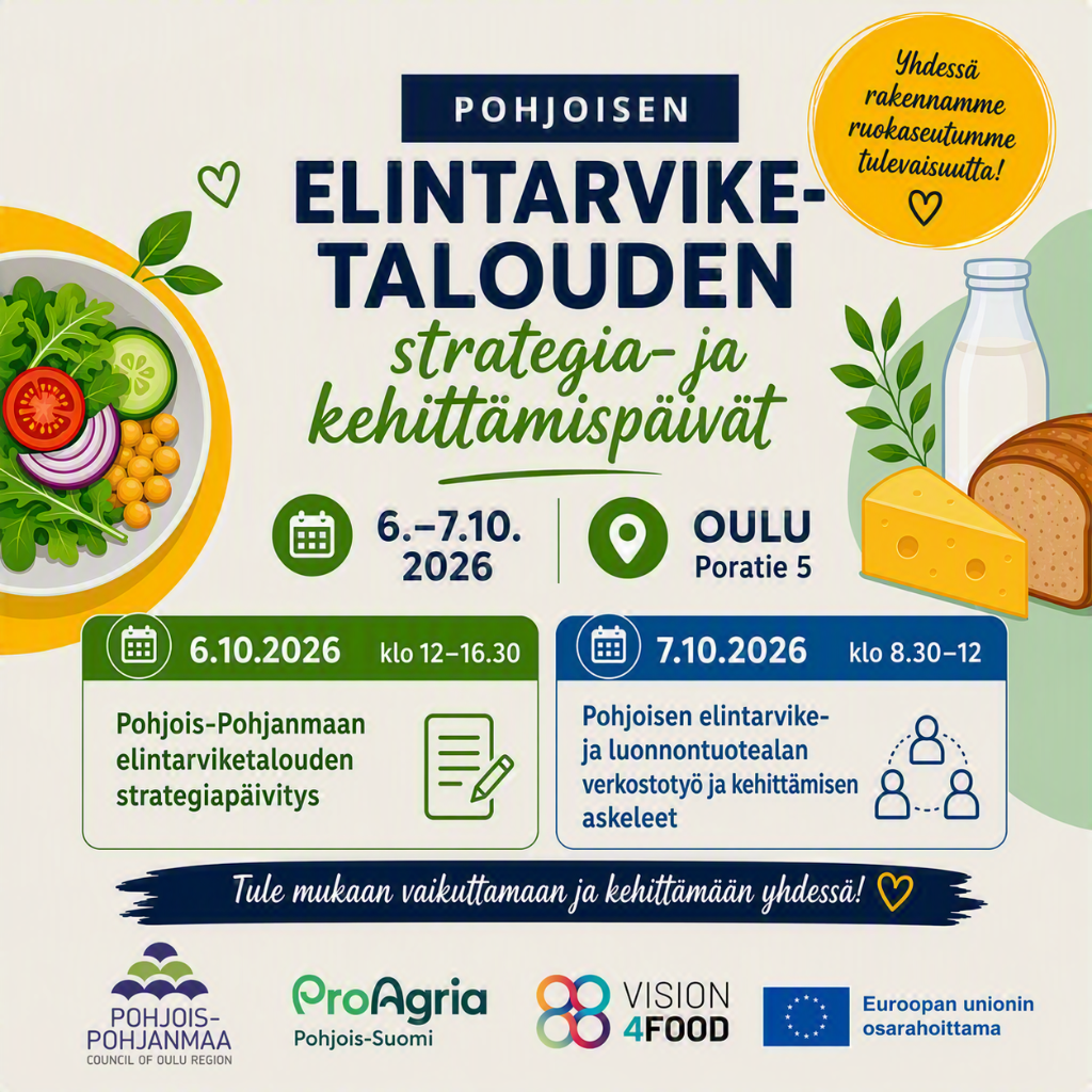 Pohjoisen elintarviketalouden strategia- ja kehittämispäivät 6.10.-7.10.2026